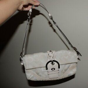 White Coach Shoulder Purse